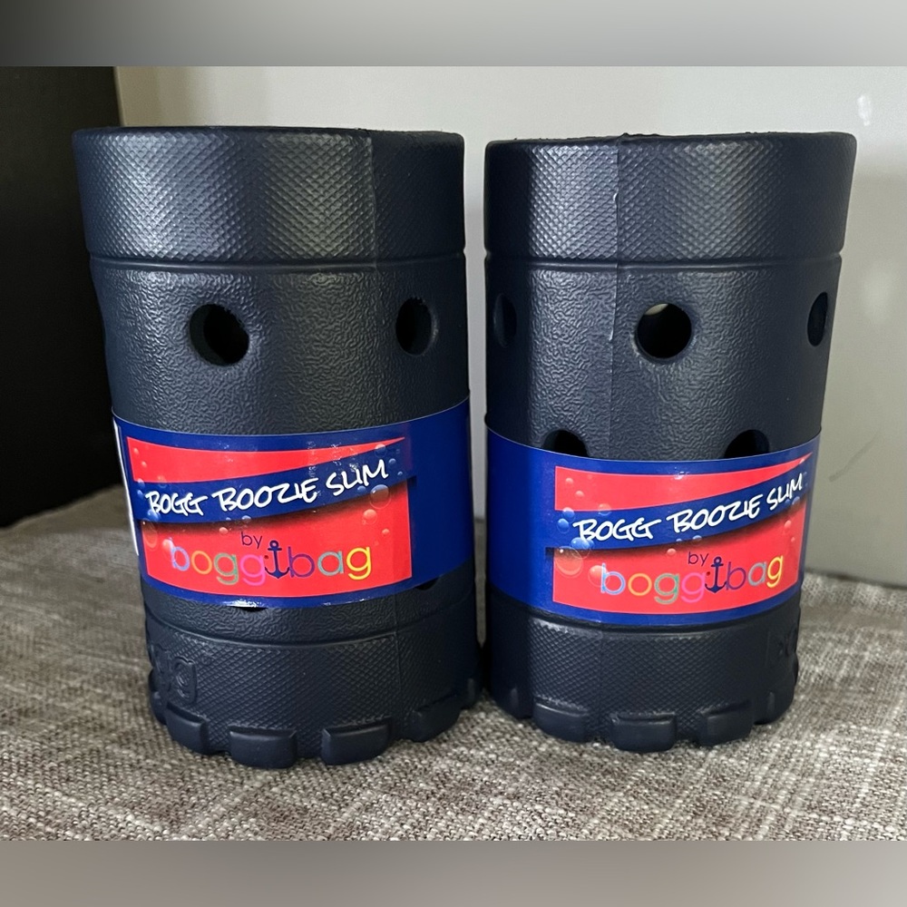 Set of 2 NWT Bogg Bag Boozie Slim Drink Holders Coozies Navy Blue Beach Boat